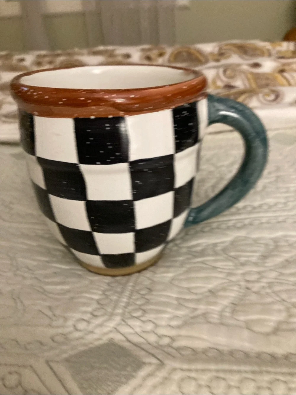 Mackenzie Childs Check Mate Mug